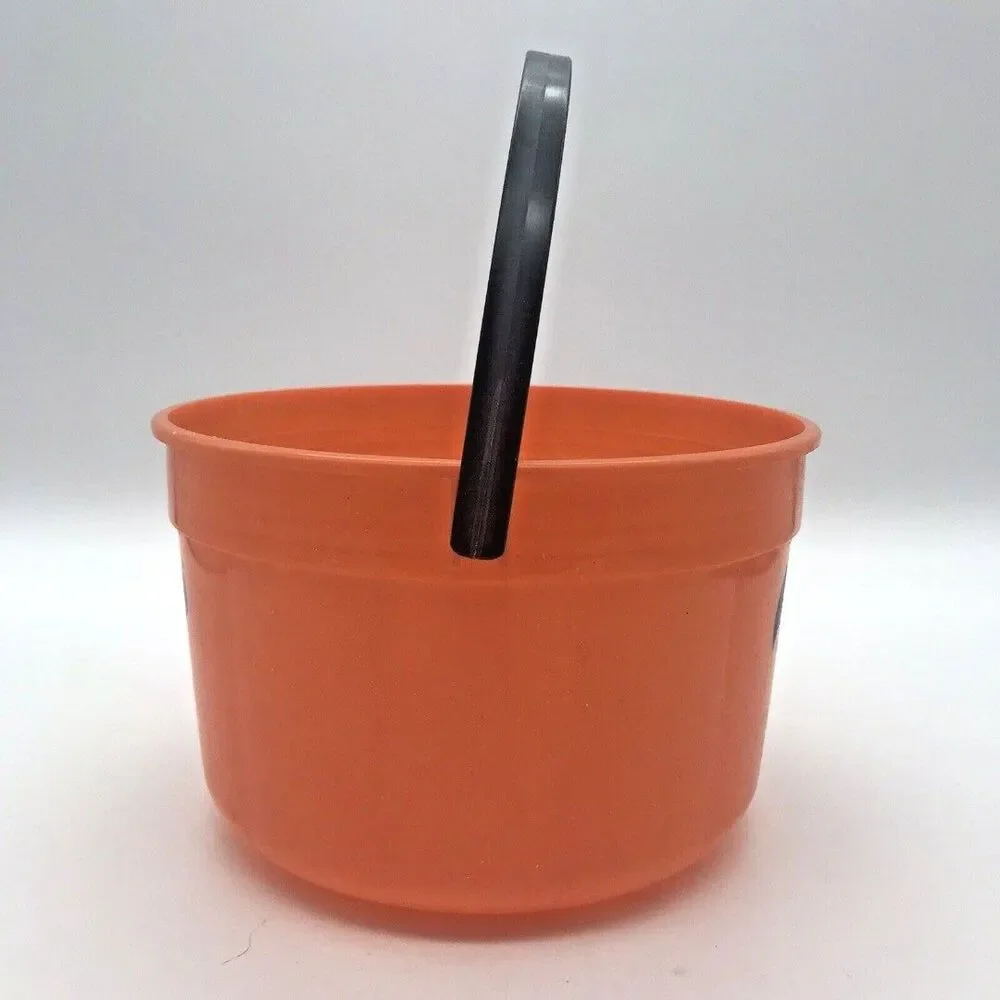 Vintage Plastic McBoo Jack O'Lantern Candy Bucket Pumpkin Trick Or Treat Pail